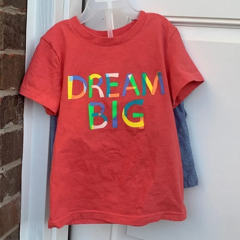 Take 50% OFF- Cat & Jack  2pcs Dream Big T-Shirt and shorts, Size-4T